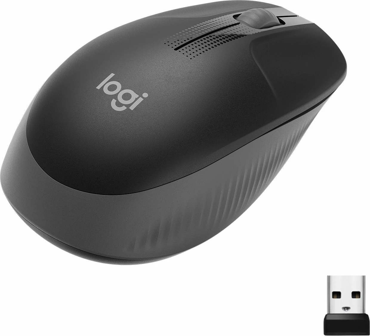 Maus Logitech M190 910-005905 wireless 1000 DPI me USB receiver, zi/grafit