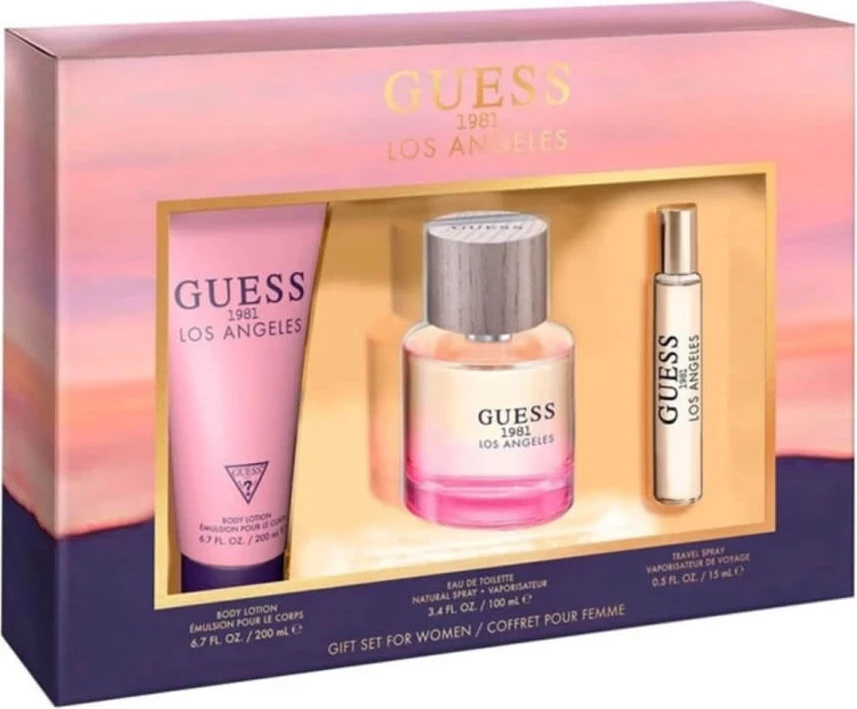 Set Eau de Toilette për femra Guess 1981 Los Angeles, 100ml + 15ml + 200ml