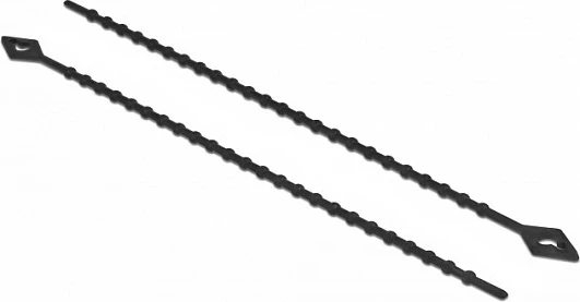 Lidhëse kabllosh DeLOCK Beaded 150 x 2.4 mm, ripërdorshme, 100 copë, e zezë