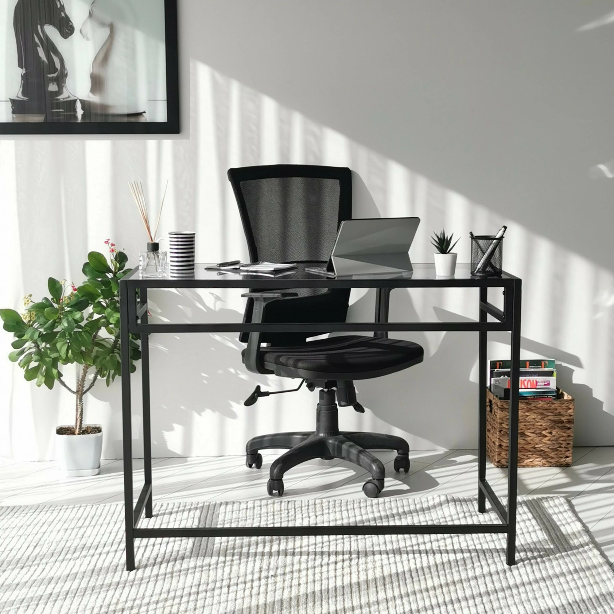 Tavolinë studimi Hanah Home, Network Çalışma Masası, 100x45cm, M100F