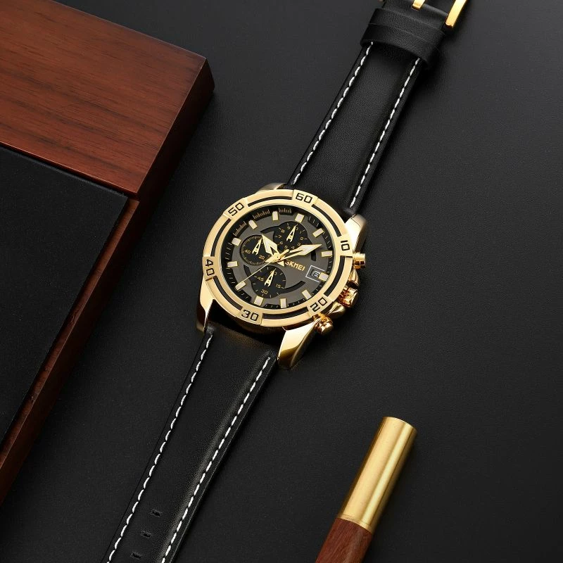 Orë dore për meshkuj Skmei, e zezë