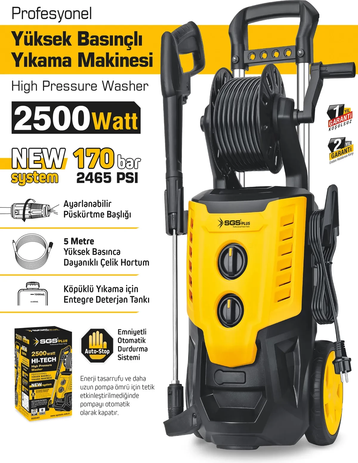 Makinë për larjen e veturave 2500W sgs5401 