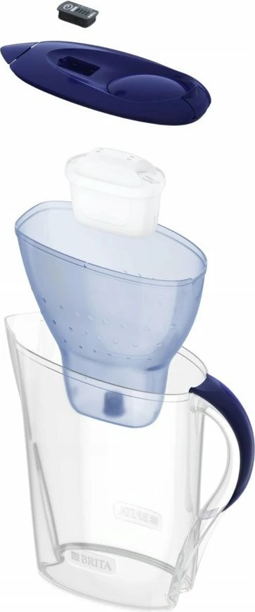 Kanoçe filtruese uji Brita Marella 2.4L, kapacitet i filtruar 1.4L, indikator elektronik, 3 fishekë Maxtra Pro Pure Performance, blu