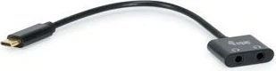 Adapter audio USB-C Equip 133469, 2x3.5mm, 0.15m, zi