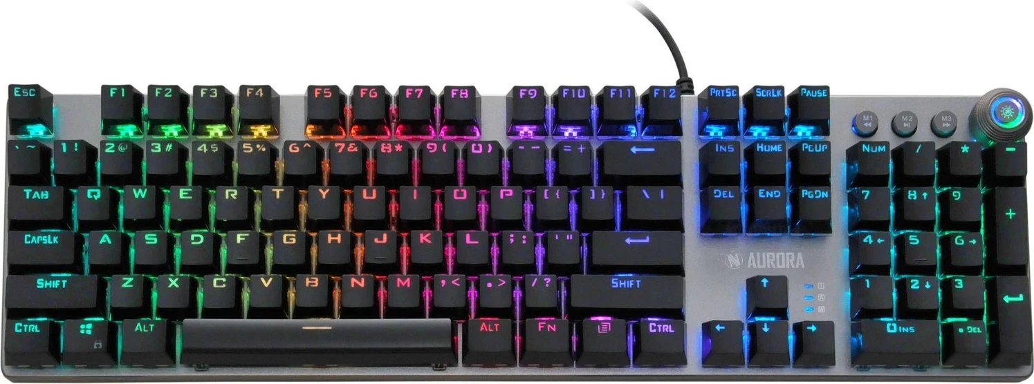Tastierë Gaming iBOX Aurora K-4, me butona mekanik dhe dritë RGB