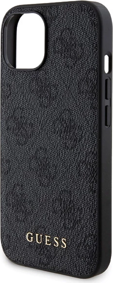 Mbështjellës Guess 4G Metal Logo me powerbank MagSafe 5000mAh për iPhone 15, Zi, Set