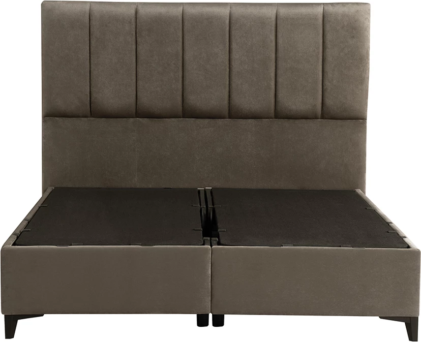 Krevat me hapësirë për depo, ngjyrë camel, 160x200cm, 223x166x120