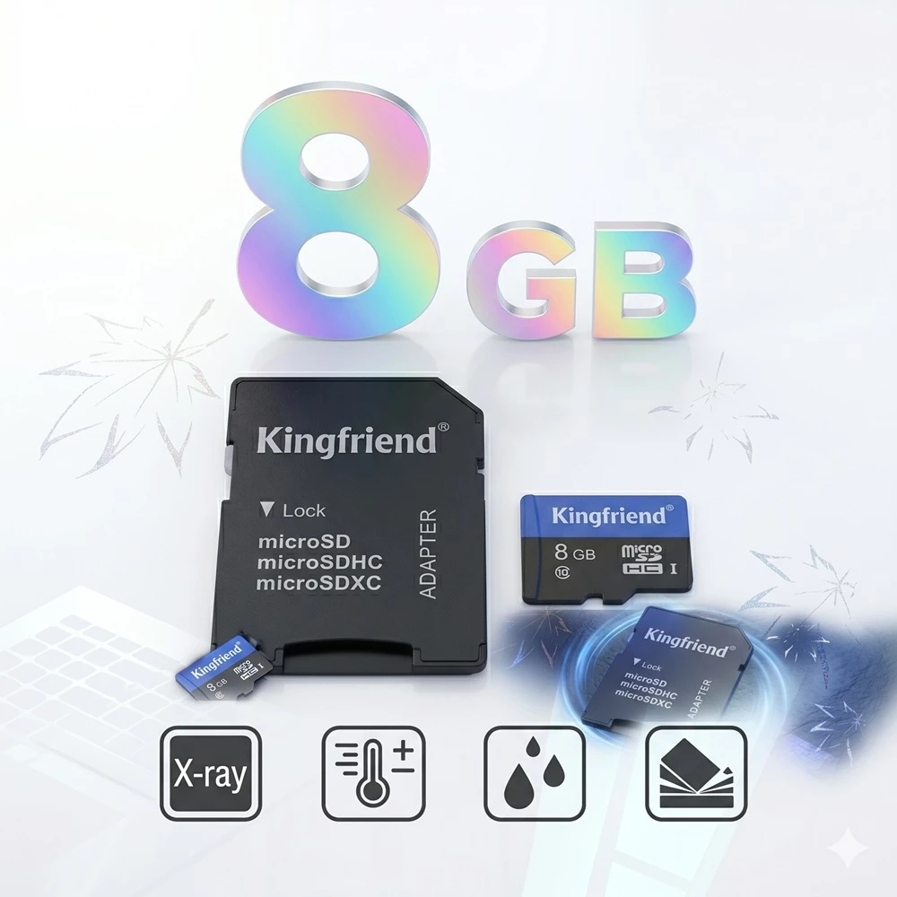 Sim Kartele - SD Card MicroSDHC 8GB me Adapter, me funksione komunikimi dhe gjurmimi, për përdorim të përditshëm, ngjyrë e zezë