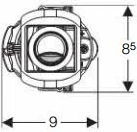 Valvul shkarkimi dual-flush Geberit IMPULS BASIC Type 240 (136.907.21.2), lartësi e rregullueshme
