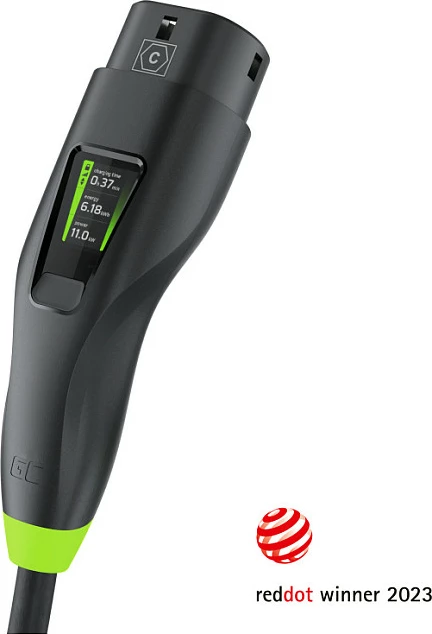 Stacion karikimi EV Green Cell Habu, 7 m, 2-në-1, 11 kW, i zi