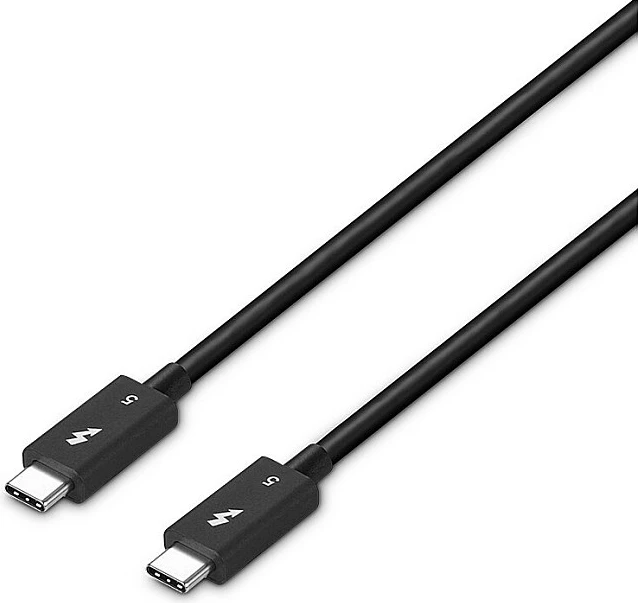 Kabllo Thunderbolt 5 LINDY, 1m, USB-C male-male, 80 Gbit/s, 8K, e zezë