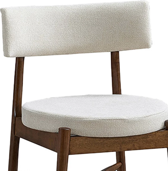 Karrige Raudi, dru kauçuku, ngjyrë arre-ecru, set prej 2 copë, 45.5x45.5x81cm