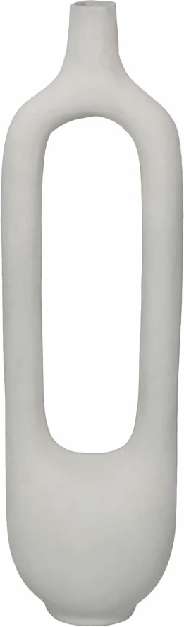 Vazo Finton, alumin, e bardhë, 17x14x62cm