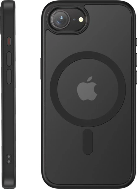 Mbështjellës CRONG Hybrid Frost MAG Cover për iPhone 16e, MagSafe, Polikarbon, Zi