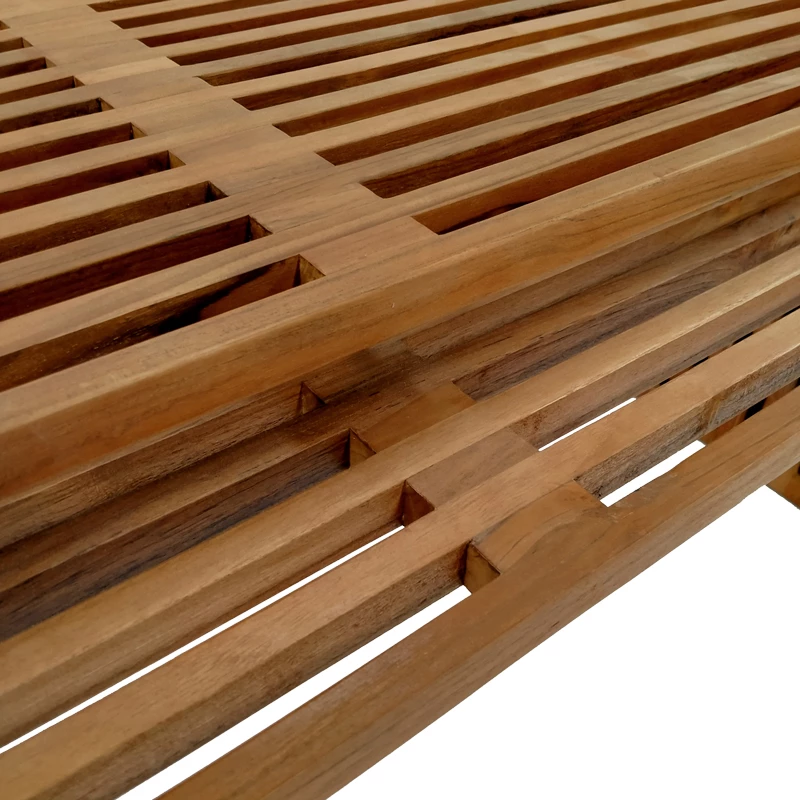 Set tavoline Tinnie prej 2 copash, dru teak, ngjyrë natyrale