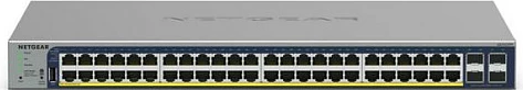 Switch NETGEAR Smart GS728TP, 24x Gigabit PoE+, 4x SFP, 190W, gri