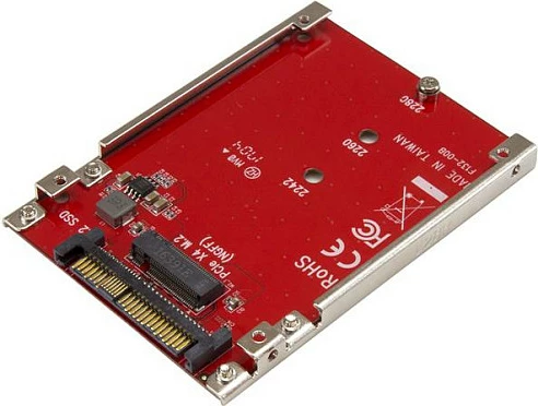 Adapter StarTech U2M2E125, M.2 NVMe në U.2 (SFF-8639), i brendshëm, i kuq