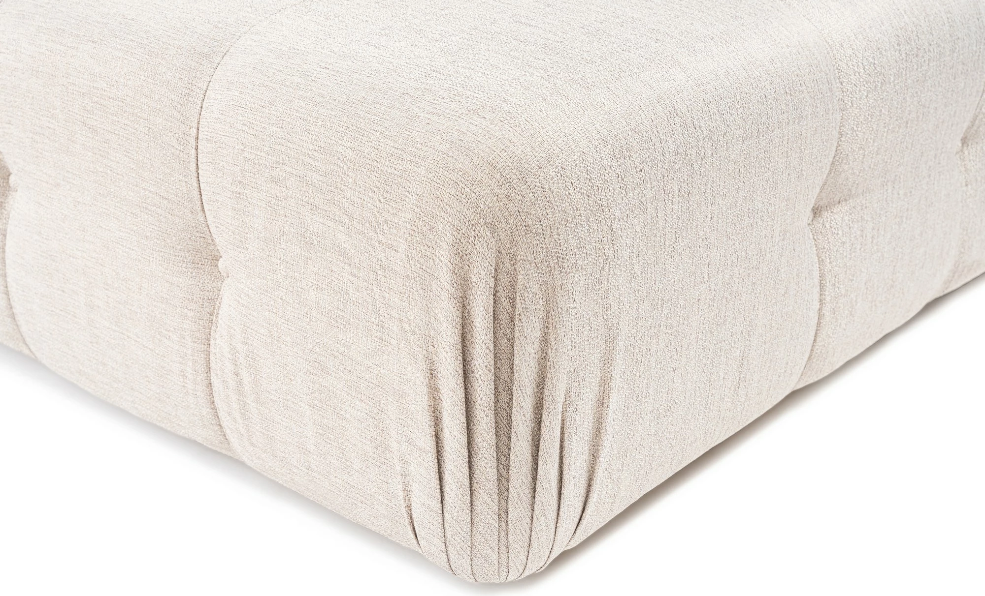 Këndare Atelier del Sofa Doblo 3 ulëse me pouffe, ngjyrë kafe e çelët