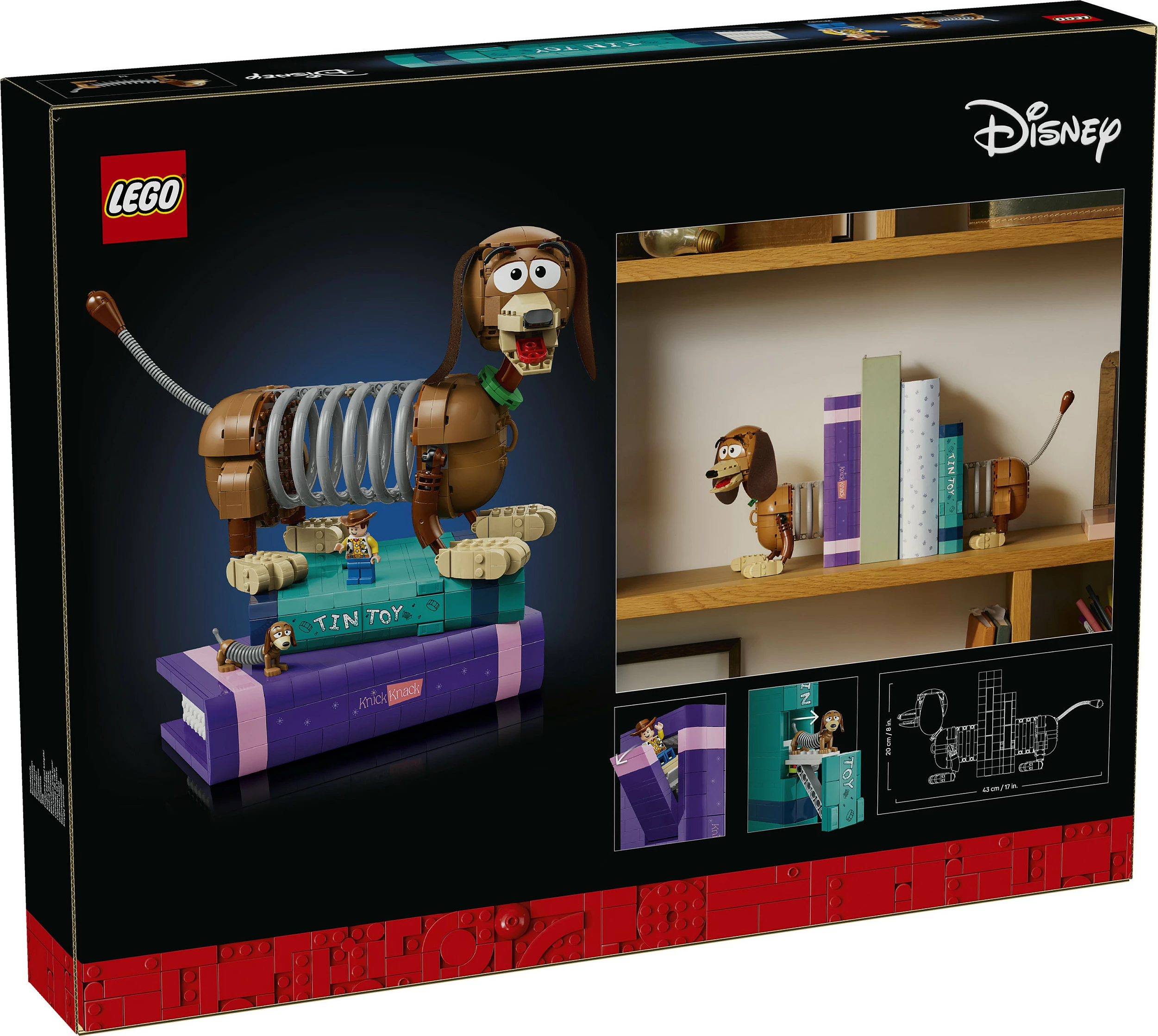 Set ndërtimi LEGO Disney Pixar Toy Story 43301 Slinky Dog Bookends, 1311 pjesë, 18+, shumëngjyrësh
