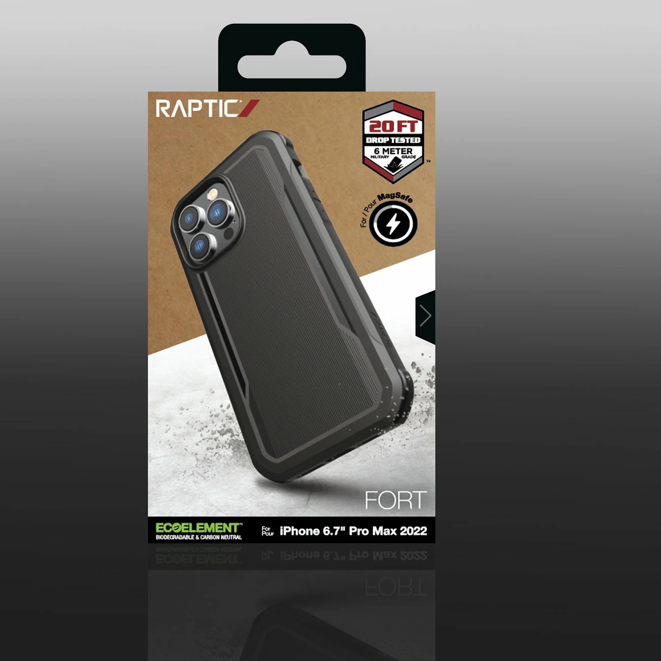 Mbështjellës Raptic X-Doria Fort Case për iPhone 14 Pro Max me MagSafe, i zi
