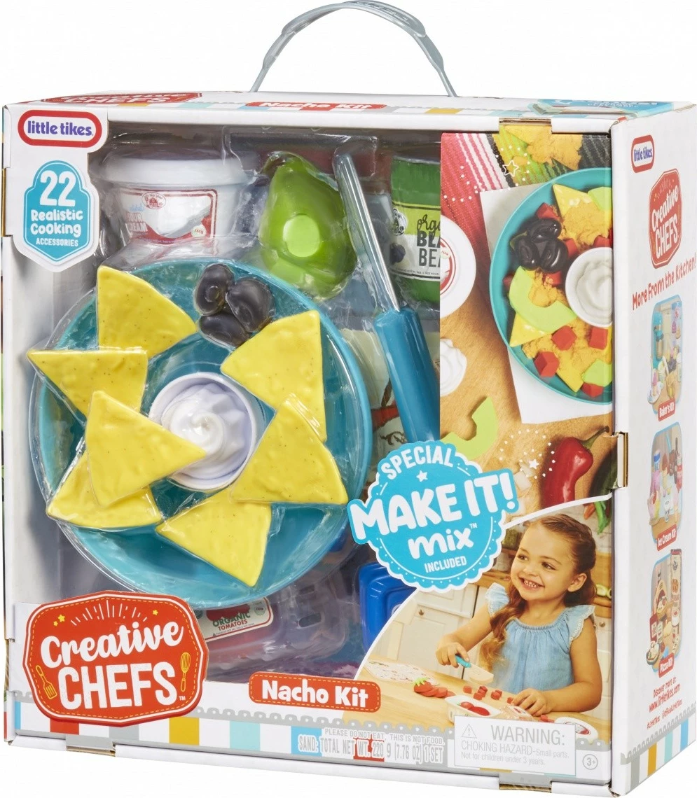 Set lodrash gatimi nachos, Little Tikes Creative Chefs 643880-EUC, 22 pjesë, mosha 3+, plastikë, shumëngjyrëshe