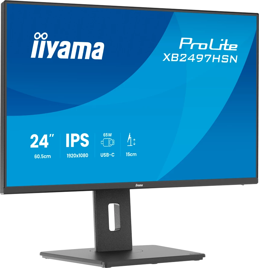 Monitor IIYAMA ProLite XB2497HSN-B1 23.8\" Full HD IPS 1ms USB-C docking (65W) LAN, i zi