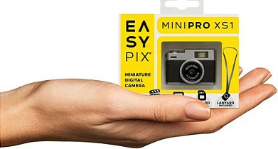 Kamerë dixhitale EASYPIX MiniPro XS1, 1 MP, Full HD, microSD deri 32GB, USB-C, 18 g, argjend/zi