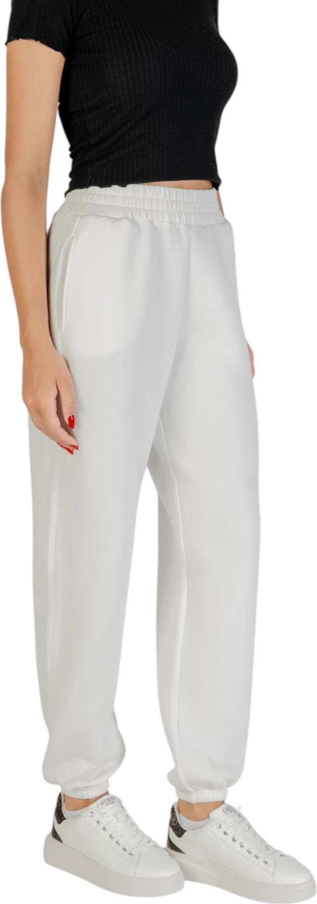Pantallona sportive për femra Guess Active Cecilia Scuba Jogger, latte [Madhësia: XXS]