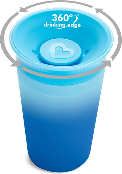 Kupë për fëmijë Munchkin Miracle® 360° Color Changing Cup e kaltër, 266 ml