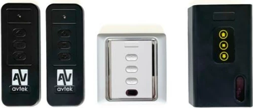 Modul kontrolli për ekrane elektrike Avtek 1EVA10, RF/IR/12V Trigger, me telekomanda, i zi