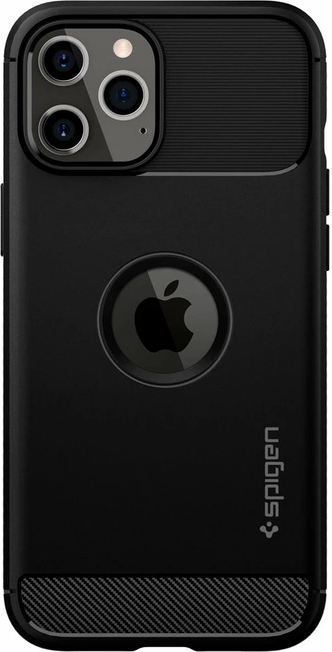 Mbështjellës Spigen Rugged Armor për iPhone 12 / iPhone 12 Pro, Matte Black