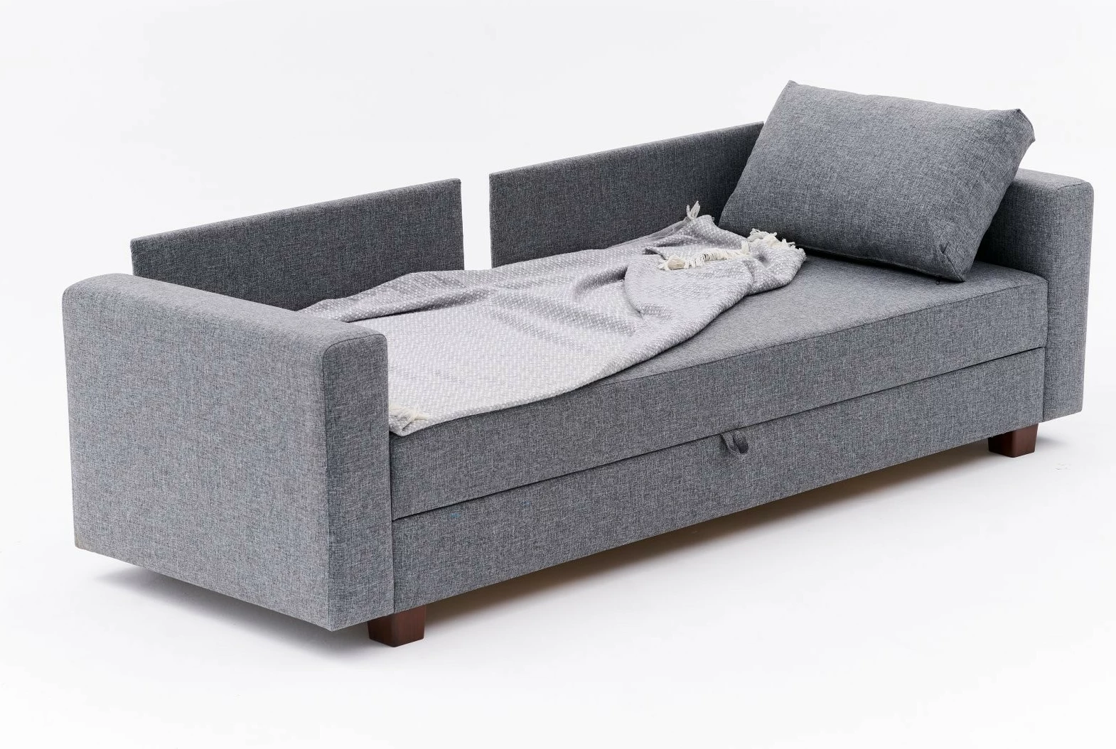 Krevat-divan treshe Atelier del Sofa, Aly, ngjyrë gri