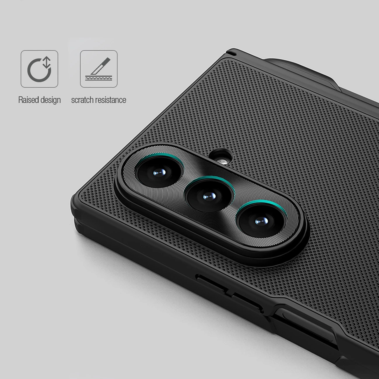 Mbështjellës Nillkin Super Frosted Shield Fold Magnetic për Samsung Galaxy Z Fold 7, kompatibil me MagSafe, ngjyrë e zezë