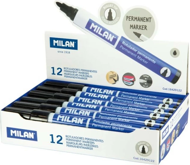 Milan Marker Permanent Black 16429122