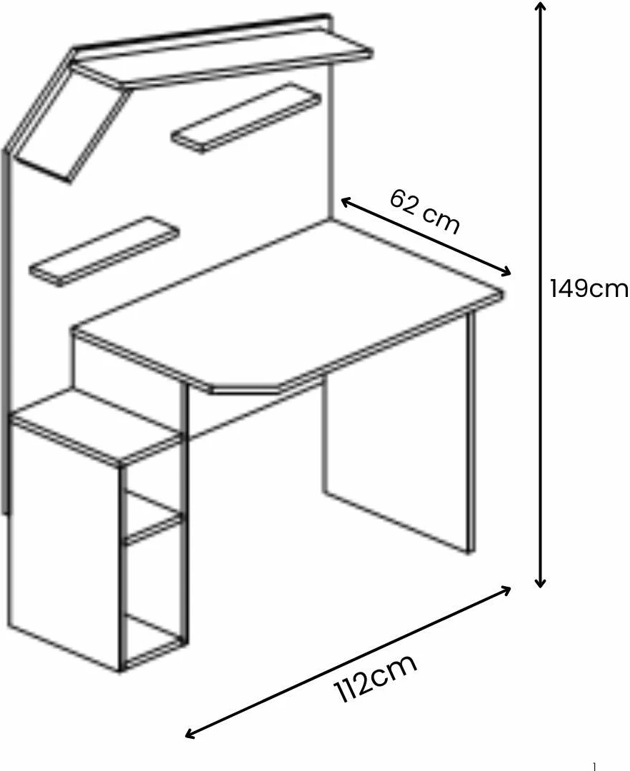 Tavolinë pune për studime, Skye Decor, Ayder New, ngjyrë e gjelbër