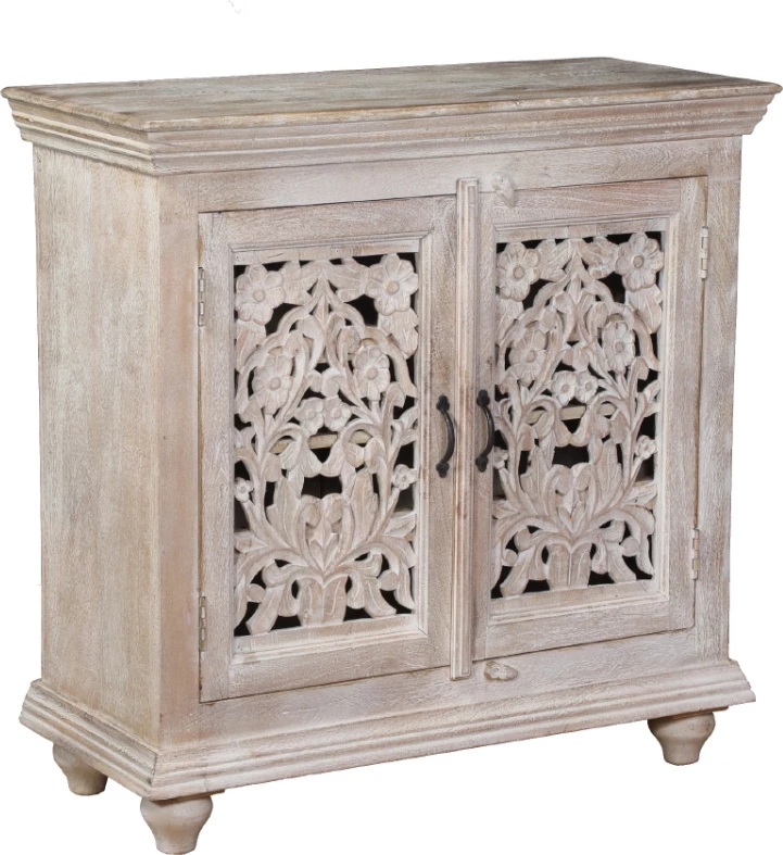 Komodë Corfu me 2 dyer, ngjyrë natyrale, 90x40x90