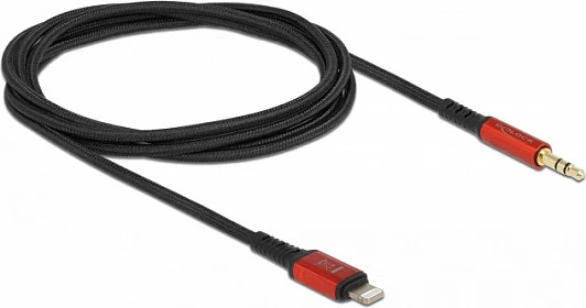 Kabllo audio DeLOCK Lightning në 3.5mm jack, 1.5 m, e zezë