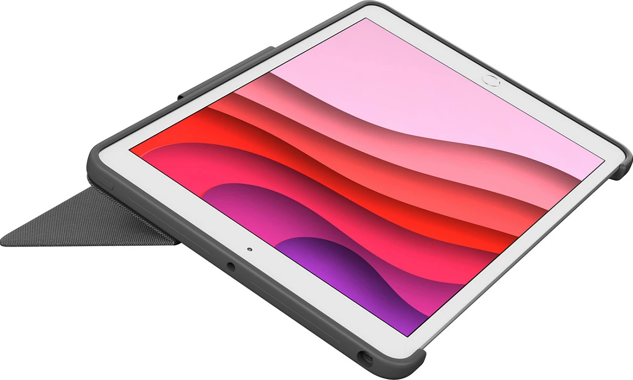Mbështjellës Logitech Combo Touch për iPad (7th, 8th, dhe 9th generation), QWERTZ, Gjermanisht, Touchpad, Grafit