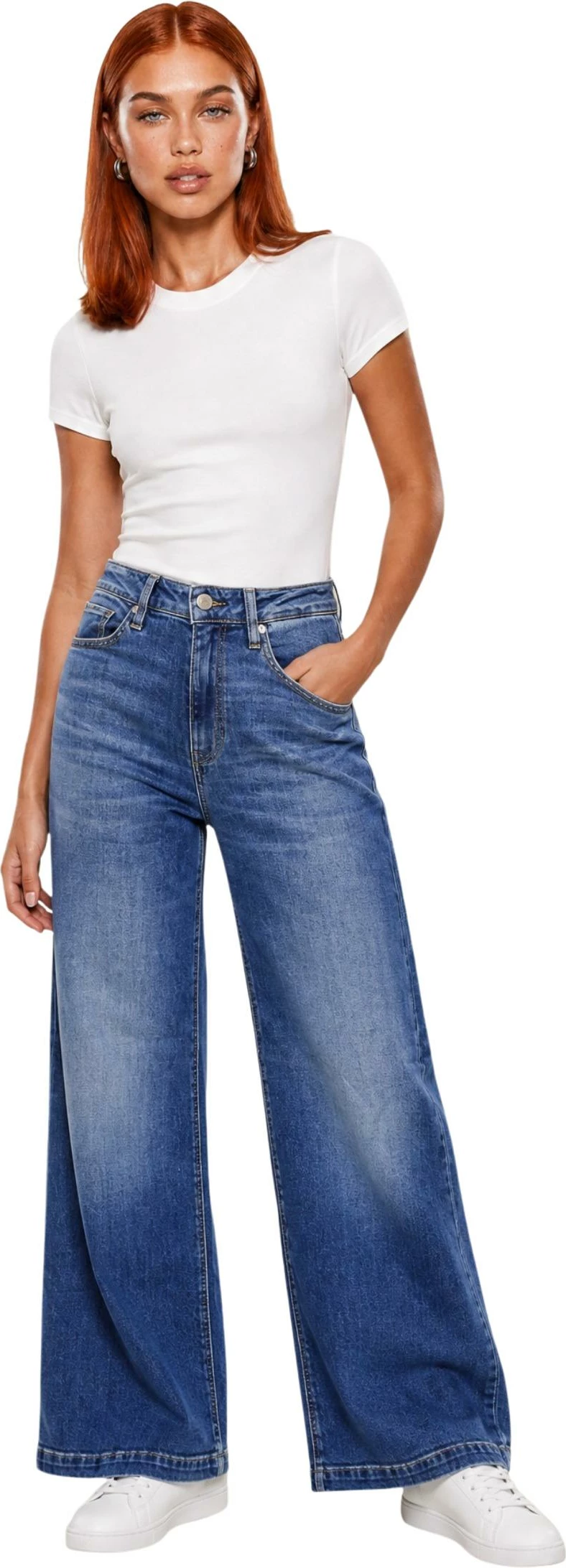 Xhinse për femra Guess Bellagio W6YAJG D1355, blu [Madhësia: W30 L32]