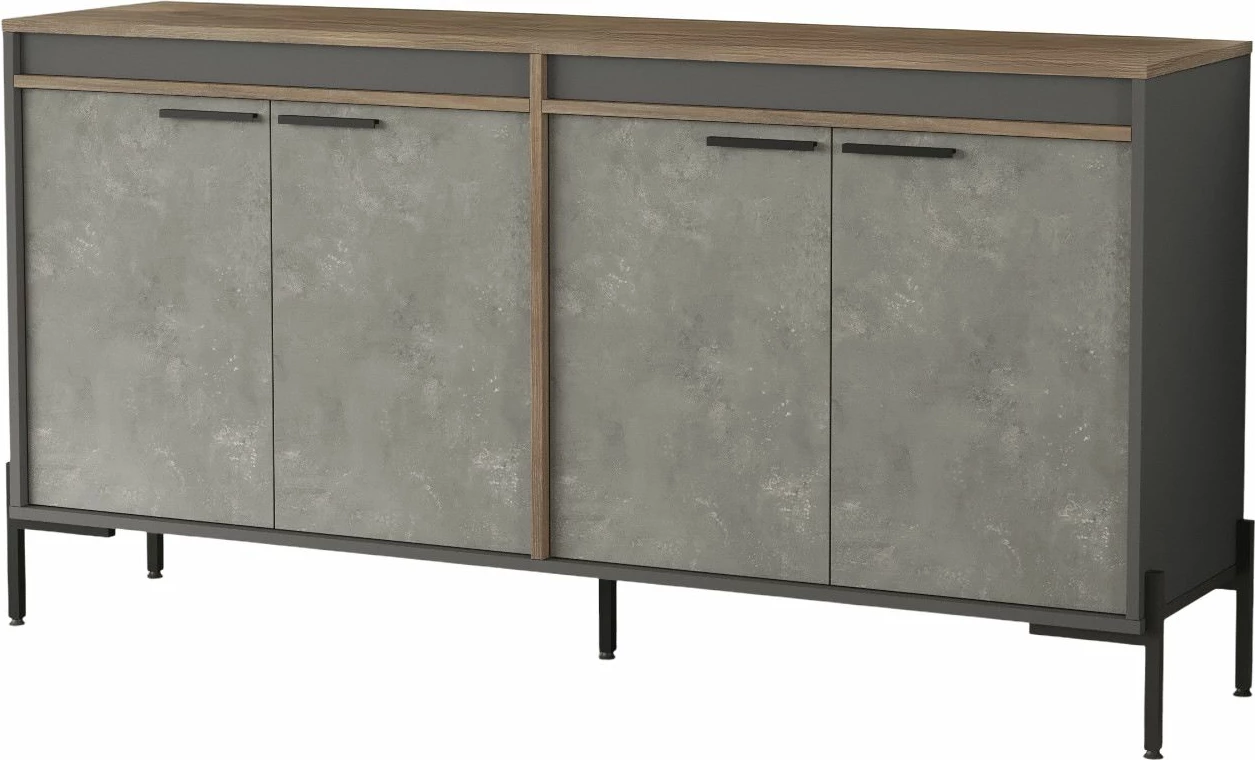 Dollap multifunksional Hanah Home, Vs5-Cga, kafe/gri/anthracite