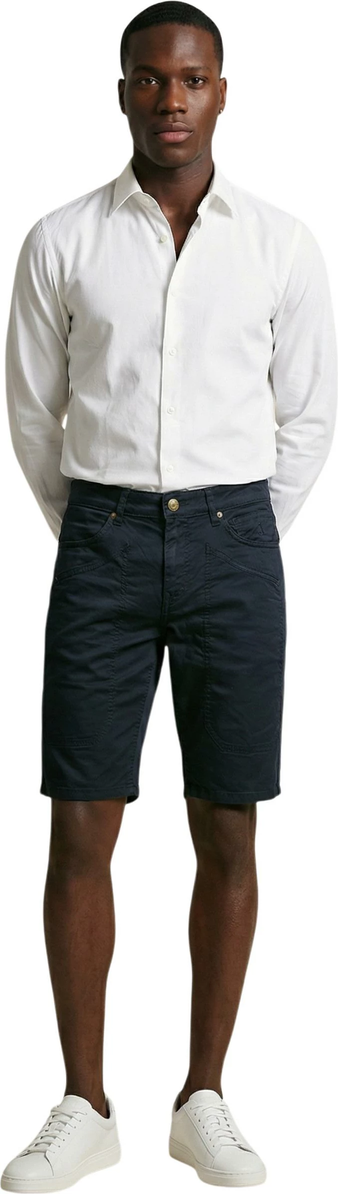Shorce për meshkuj Jeckerson Jayden 5 Tasche Toppa Slim, blu e errët [Madhësia: W28]