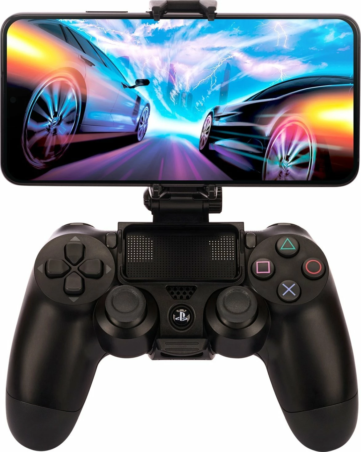 Mbajtëse telefoni PowerA Phone Holder për kontrollor DualSense & DualShock 4, e zezë