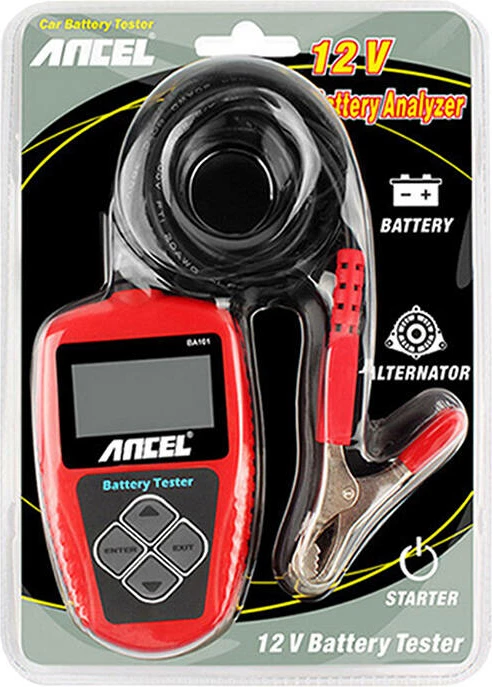 Tester baterie Ancel BA101, për makina, i kuq