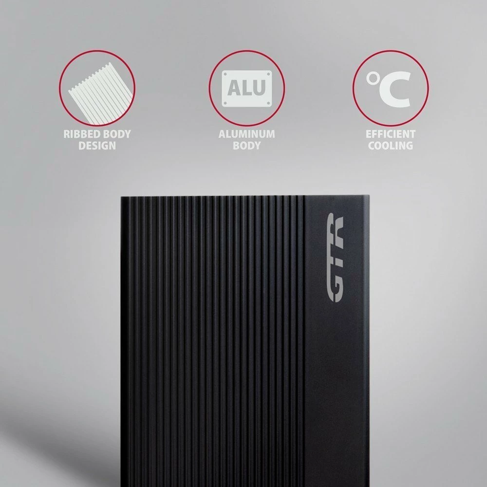 Kasë e jashtme për HDD 3.5\" Axagon EE35-GTR, USB 3.2 Gen 1, SATA 6G, alumini, e zezë