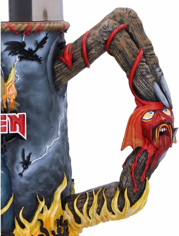 Krigë NEMESIS NOW Iron Maiden The Number of the Beast 16 cm, polyresin me insert inox, në kuti dhurate