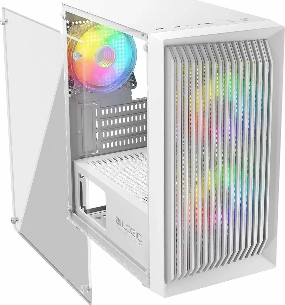 Kasë Logic Concept Atos Mini ARGB Micro-ATX mini tower, tempered glass, pa furnizim, e bardhë