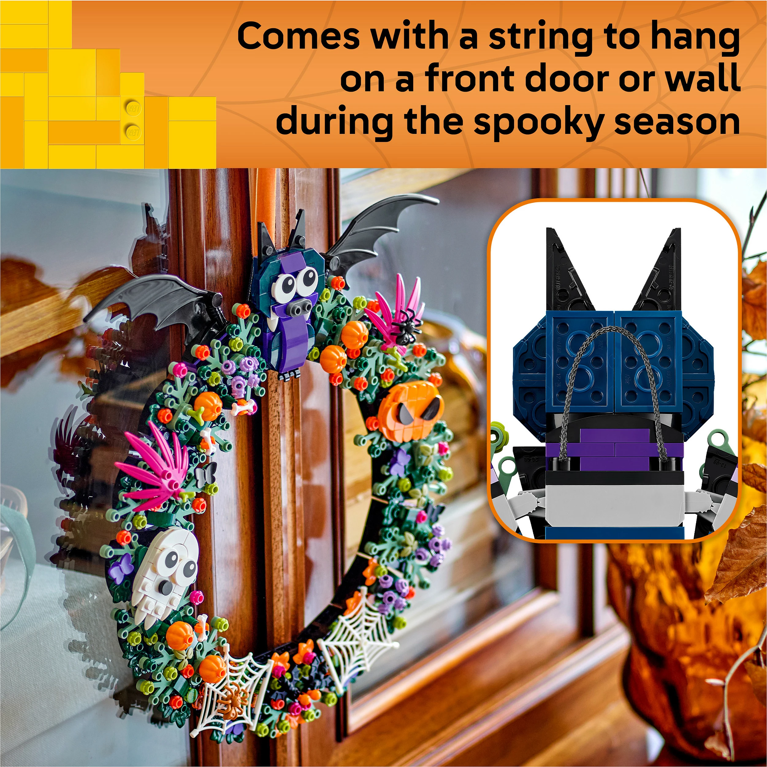 Set LEGO Halloween Wreath 40825, 617 copë, 12+, shumëngjyrësh