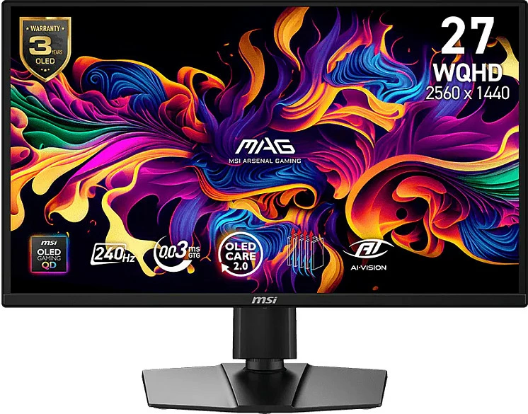 Monitor MSI MAG 272QPDE QD-OLED X24, 26.5" WQHD 240Hz 0.03ms, i zi