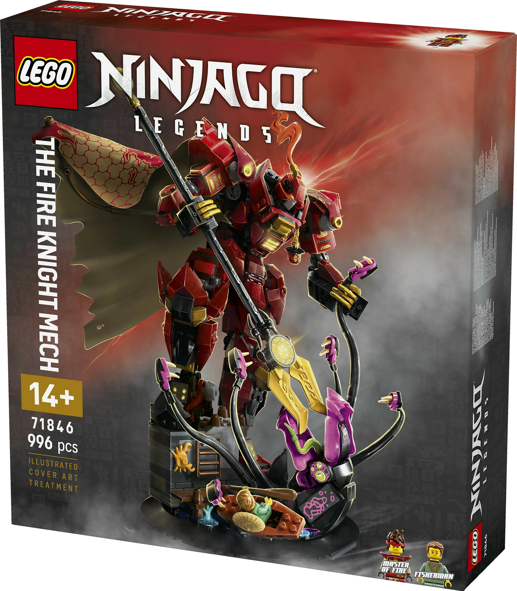 Set ndërtimi LEGO NINJAGO The Fire Knight Mech 71846, 996 copë, 14+, shumëngjyrësh
