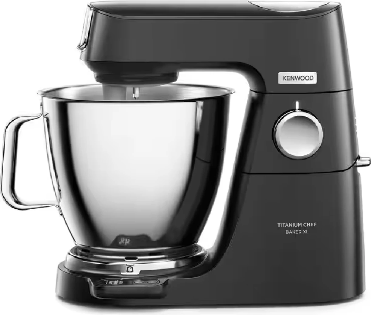 Mikser stacionar Kenwood KVL85.004BK 1200 W, peshore e integruar, 2 tasa inox 7 L + 5 L, me 4 vegla bazë, i zi
